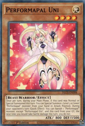 Performapal Uni (DLCS-EN098) - Dragons of Legend: The Complete Series 1st Edition