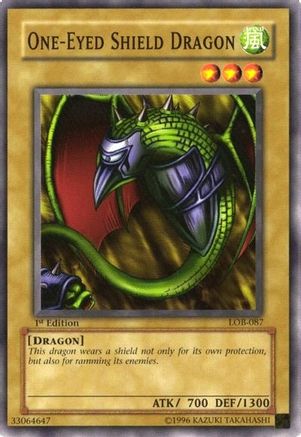 One-Eyed Shield Dragon (LOB-087) - The Legend of Blue Eyes White Dragon Unlimited