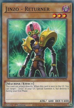 Jinzo - Returner (LED7-EN039) - Legendary Duelists: Rage of Ra 1st Edition