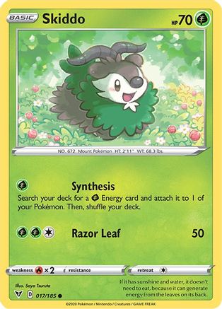 Skiddo 017/185  SWSH04 Vivid Voltage - Common