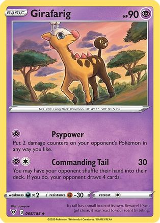 Girafarig 065/185  SWSH04 Vivid Voltage - Uncommon