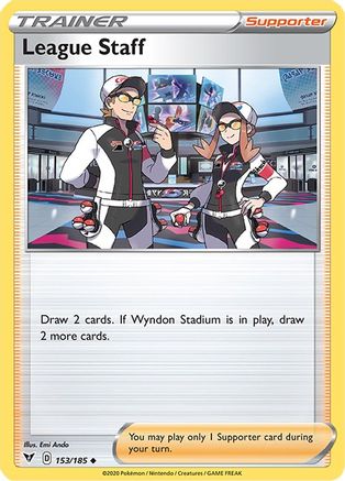 League Staff 153/185  - Reverse Holofoil SWSH04 Vivid Voltage - Uncommon