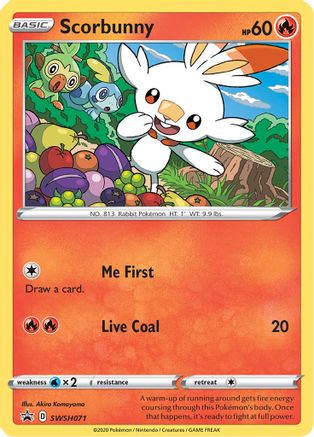 Scorbunny SWSH071  - Holofoil SWSH Sword & Shield Promo Cards - Promo