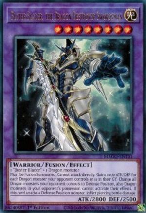Buster Blader, the Dragon Destroyer Swordsman (MAGO-EN101) - Maximum Gold 1st Edition