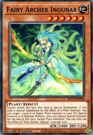 Fairy Archer Ingunar (BLVO-EN030) - Blazing Vortex 1st Edition
