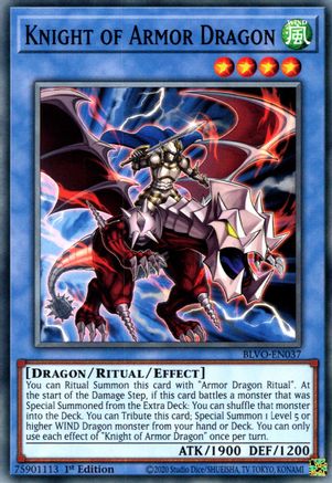 Knight of Armor Dragon (BLVO-EN037) - Blazing Vortex 1st Edition