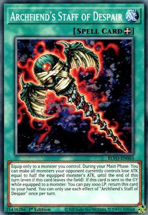 Archfiend's Staff of Despair (BLVO-EN063) - Blazing Vortex 1st Edition