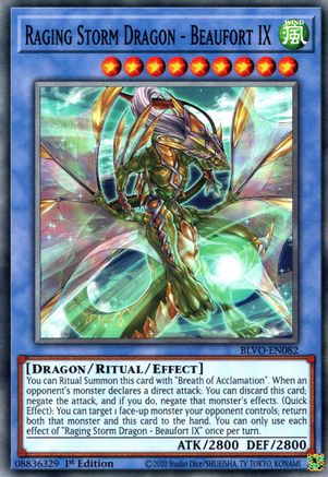 Raging Storm Dragon - Beaufort IX (BLVO-EN082) - Blazing Vortex 1st Edition
