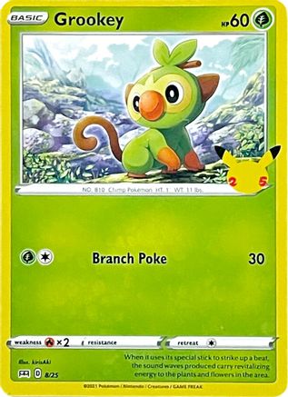 Grookey 008/25  McDonalds 25th Anniversary Promos - Promo