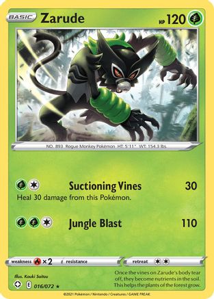 Zarude 016/072  Shining Fates - Rare