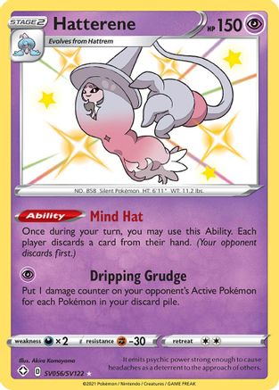 Hatterene SV056/SV122  - Holofoil Shining Fates Shiny Vault - Shiny Holo Rare