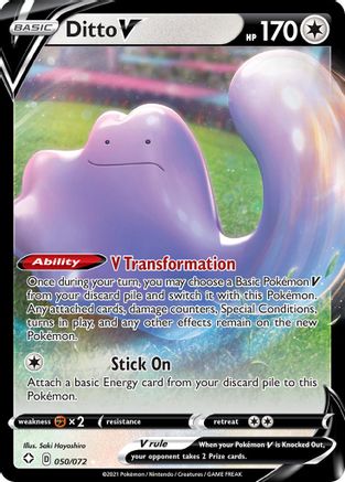 Ditto V 050/072  - Holofoil Shining Fates - Ultra Rare