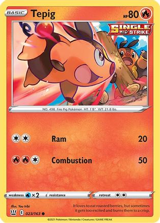 Tepig 023/163  SWSH05 Battle Styles - Common