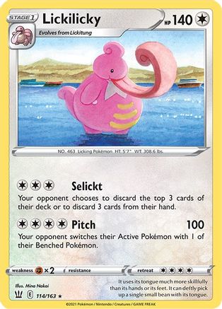 Lickilicky 114/163  - Reverse Holofoil SWSH05 Battle Styles - Rare