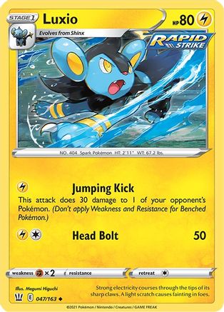 Luxio 047/163  SWSH05 Battle Styles - Uncommon