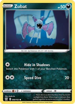 Zubat 089/163  - Reverse Holofoil SWSH05 Battle Styles - Common