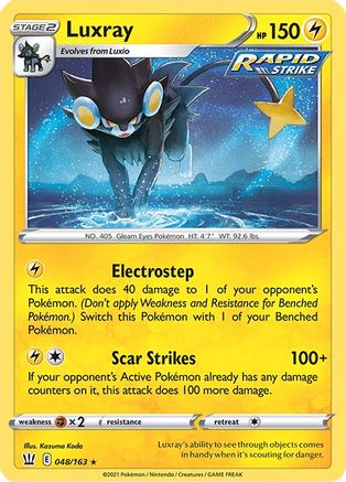 Luxray 048/163  - Reverse Holofoil SWSH05 Battle Styles - Holo Rare