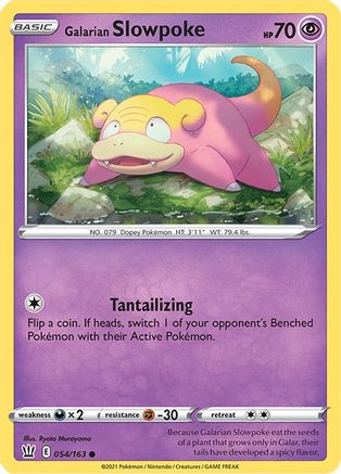Galarian Slowpoke 054/163  - Reverse Holofoil SWSH05 Battle Styles - Common