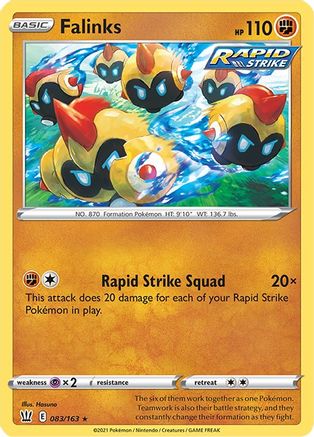 Falinks 083/163  - Reverse Holofoil SWSH05 Battle Styles - Rare