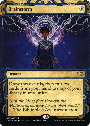Brainstorm (STA-13E) - Strixhaven Mystical Archive (Borderless) Foil