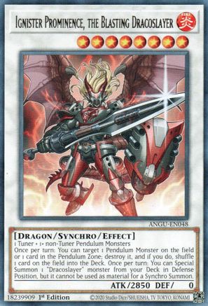 Ignister Prominence, the Blasting Dracoslayer (ANGU-EN048) - Ancient Guardians 1st Edition