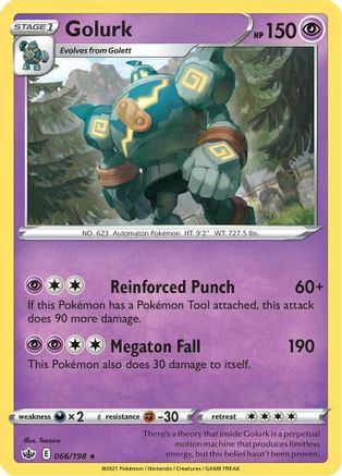 Golurk 066/198  SWSH06 Chilling Reign - Rare