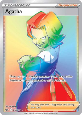 Agatha (Secret) 210/198  - Holofoil SWSH06 Chilling Reign - Secret Rare