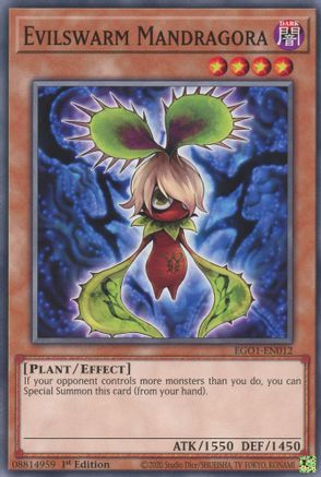 Evilswarm Mandragora (EGO1-EN012) - Egyptian God Deck: Obelisk the Tormentor 1st Edition