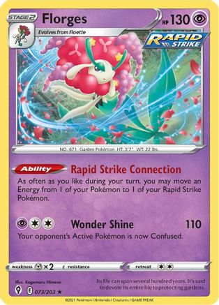 Florges 073/203  - Reverse Holofoil SWSH07 Evolving Skies - Holo Rare