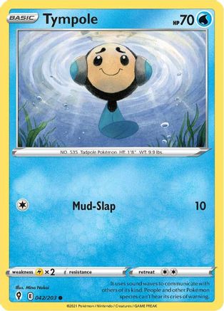 Tympole 042/203  - Reverse Holofoil SWSH07 Evolving Skies - Common