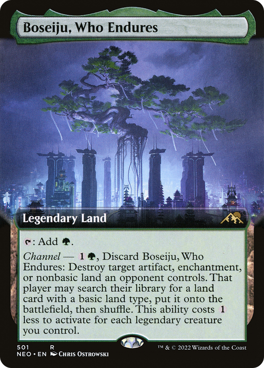 Boseiju, Who Endures (NEO-501) - Kamigawa: Neon Dynasty: (Extended Art) Foil