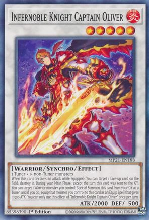 Infernoble Knight Captain Oliver (MP21-EN188) - 2021 Tin of Ancient Battles 1st Edition
