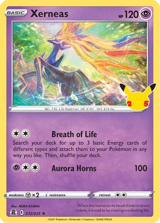 Xerneas 012/025  - Holofoil Celebrations - Holo Rare