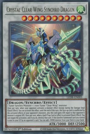 Crystal Clear Wing Synchro Dragon (LED8-EN005) - Legendary Duelists: Synchro Storm 1st Edition