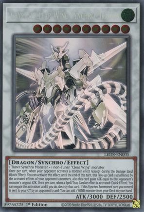 Crystal Clear Wing Synchro Dragon (Ghost Rare) (LED8-EN005) - Legendary Duelists: Synchro Storm 1st Edition