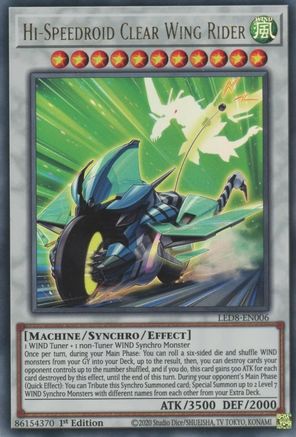 Hi-Speedroid Clear Wing Rider (LED8-EN006) - Legendary Duelists: Synchro Storm 1st Edition