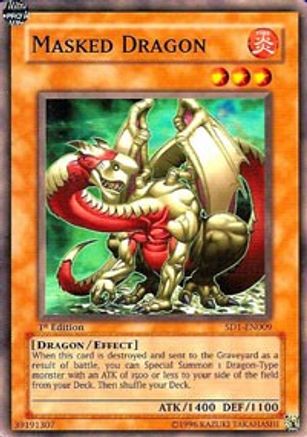 Masked Dragon (SD1-EN009) - Structure Deck: Dragon's Roar 1st Edition