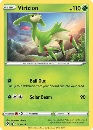 Virizion 015/264  SWSH08 Fusion Strike - Rare