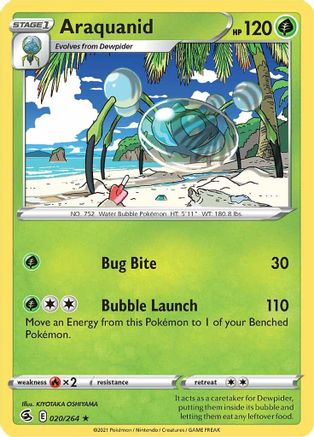 Araquanid 020/264  SWSH08 Fusion Strike - Rare