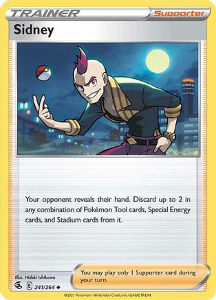 Sidney 241/264  - Reverse Holofoil SWSH08 Fusion Strike - Uncommon