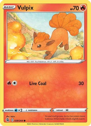 Vulpix (28) 028/264  SWSH08 Fusion Strike - Common