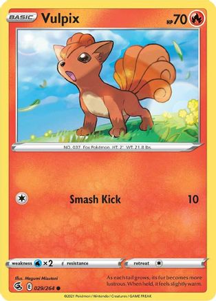 Vulpix (29) 029/264  SWSH08 Fusion Strike - Common
