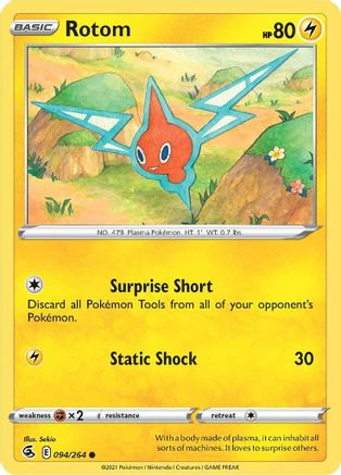 Rotom 094/264  - Reverse Holofoil SWSH08 Fusion Strike - Common