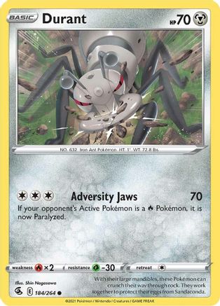 Durant 184/264  SWSH08 Fusion Strike - Common