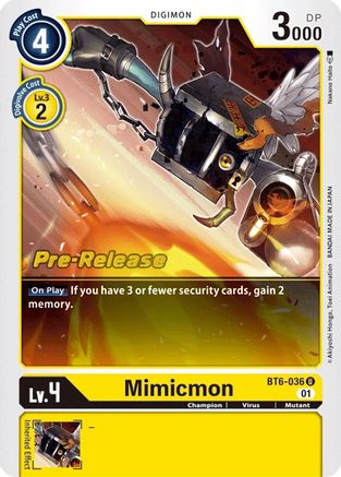Mimicmon (BT6-036) - Double Diamond Pre-Release Cards Foil