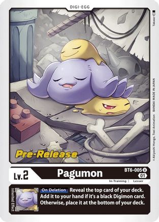Pagumon (BT6-005) - Double Diamond Pre-Release Cards Foil