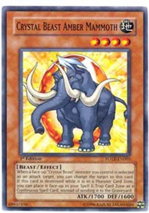Crystal Beast Amber Mammoth (FOTB-EN005) - Force of the Breaker 1st Edition