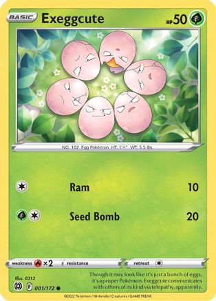 Exeggcute 001/172  SWSH09 Brilliant Stars - Common