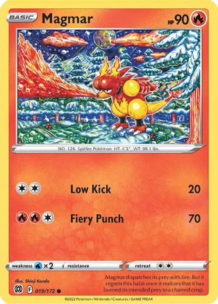 Magmar 019/172  SWSH09 Brilliant Stars - Common