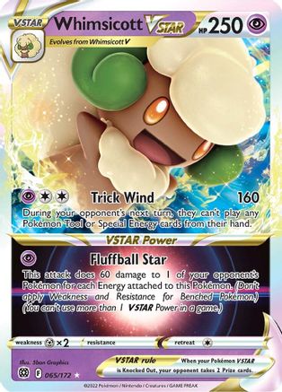 Whimsicott VSTAR 065/172  - Holofoil SWSH09 Brilliant Stars - Ultra Rare